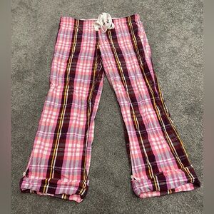 Victoria’s Secret old school Pink plaid pajama crops size x-small